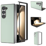 Til Samsung Galaxy Z Fold6 5G Etui PU Læderbelagt PC Beskyttende Telefoncover