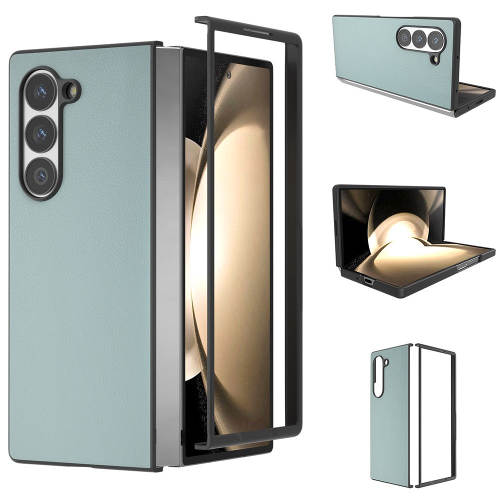 Til Samsung Galaxy Z Fold6 5G Etui PU Læderbelagt PC Beskyttende Telefoncover