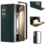 Til Samsung Galaxy Z Fold6 5G Etui PU Læderbelagt PC Beskyttende Telefoncover
