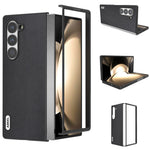 ABEEL For Samsung Galaxy Z Fold6 5G Case Genuine Cow Leather+PC Phone Cover