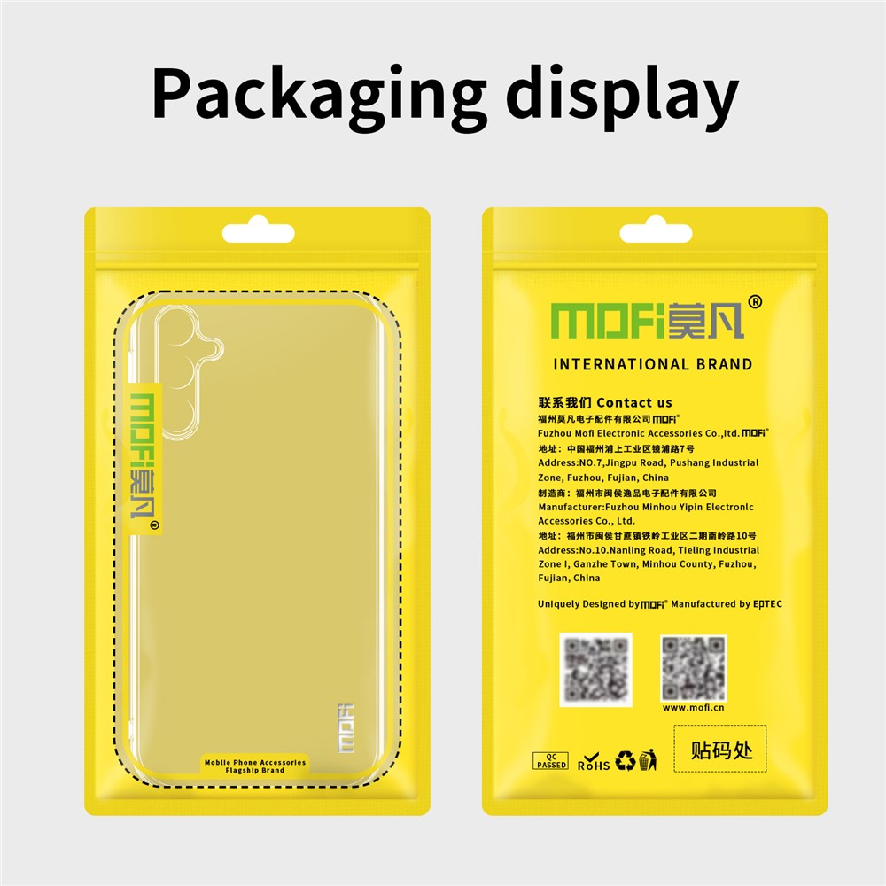 MOFI For Samsung Galaxy M35 5G Case Transparent TPU Protective Phone Cover