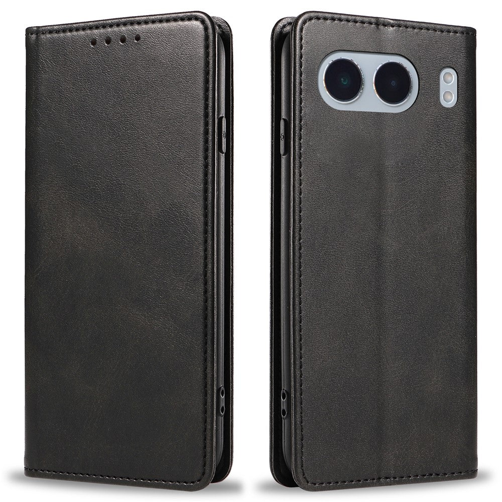 OnePlus Nord 4 Plånboksfodral Läder Folio mobilfodral Magnetisk Absorberande Kalvstruktur