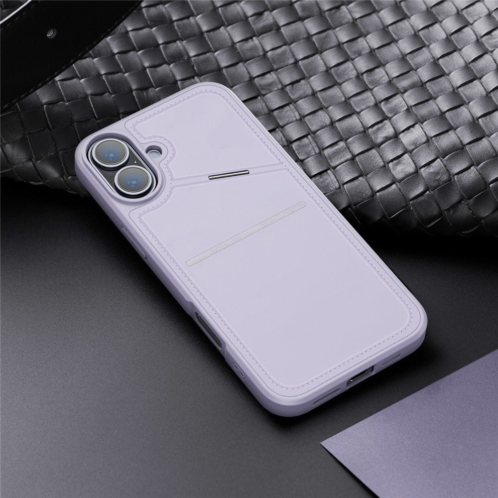 DUX DUCIS Rafi II Series for iPhone 16 Plus Magnetic Phone Case Card Holder Leather Back Cover
