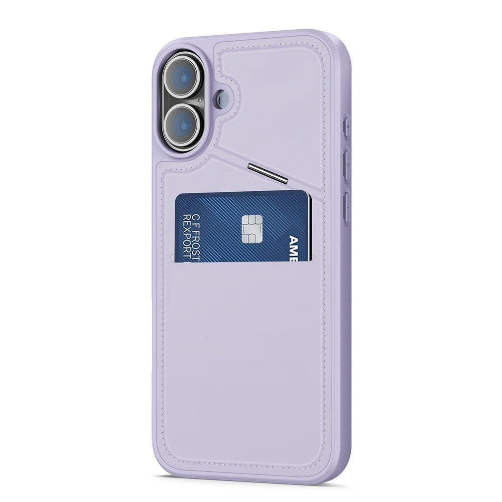 DUX DUCIS Rafi II Series for iPhone 16 Plus Magnetic Phone Case Card Holder Leather Back Cover