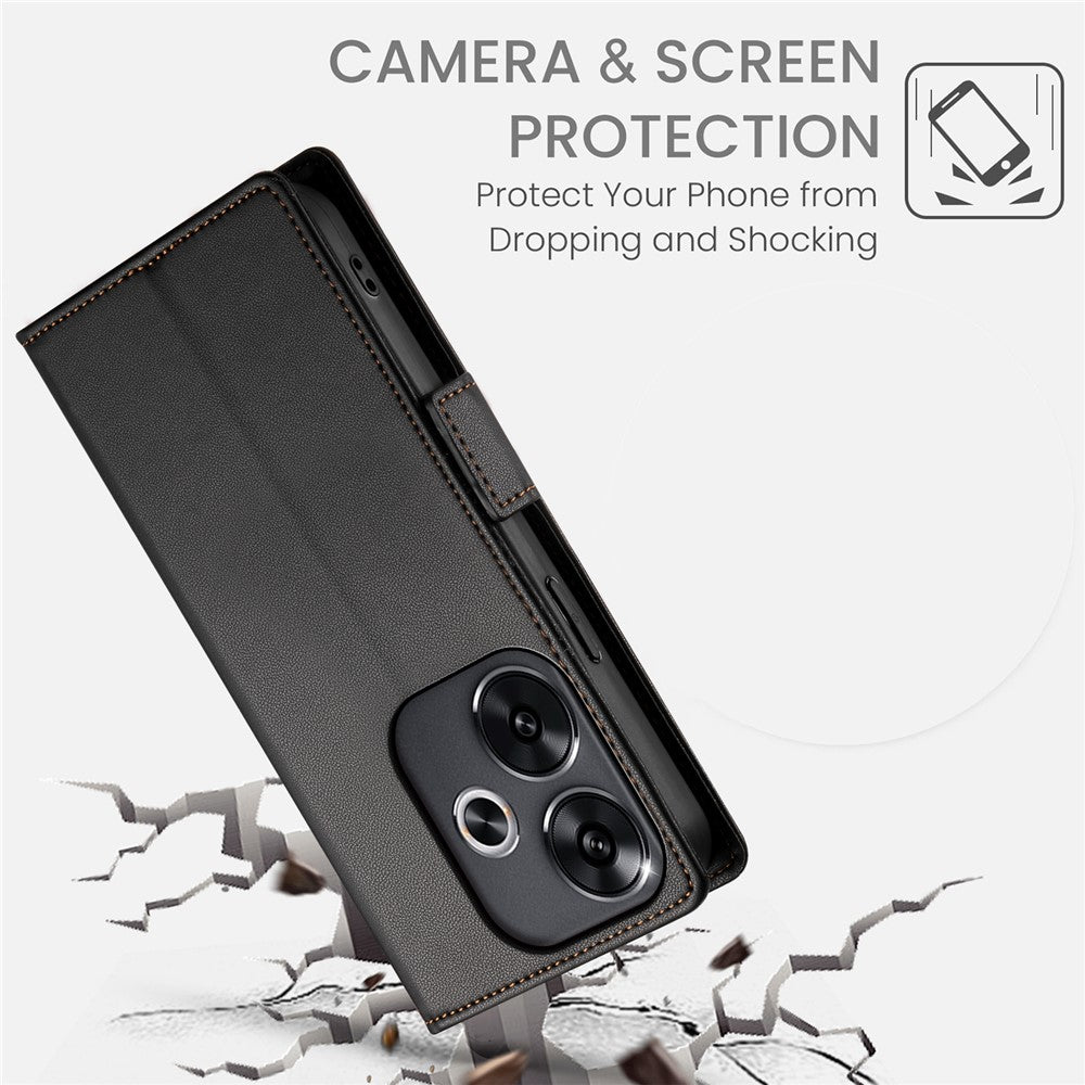 DF-010 For Xiaomi Redmi Turbo 3 5G / Poco F6 5G Stand Case PU Leather Wallet Phone Cover