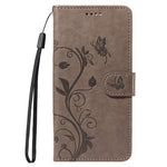 OnePlus 12R 5G / Ace 3 5G PU-läderfodral Blommönster Plånboksfodral med stativ och rem