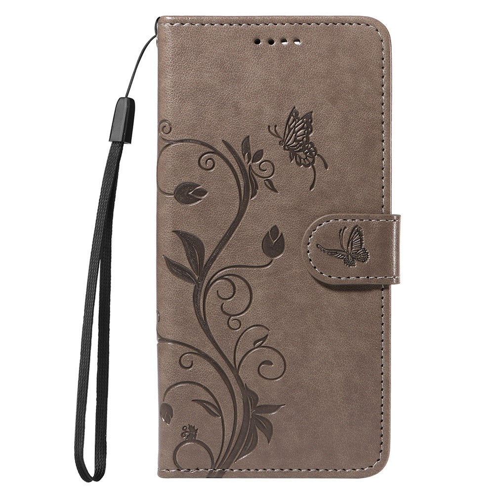 OnePlus 12R 5G / Ace 3 5G PU-läderfodral Blommönster Plånboksfodral med stativ och rem