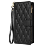 CSJ-P2 For iPhone 16 Pro Max Wallet Phone Case Stitching Leather Flip Cover with Straps