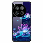 For OnePlus 12 5G Case Pattern Printing PC+Tempered Glass+TPU Phone Back Cover