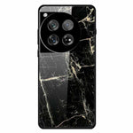 For OnePlus 12 5G Case Pattern Printing PC+Tempered Glass+TPU Phone Back Cover