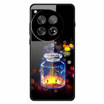 For OnePlus 12 5G Case Pattern Printing PC+Tempered Glass+TPU Phone Back Cover