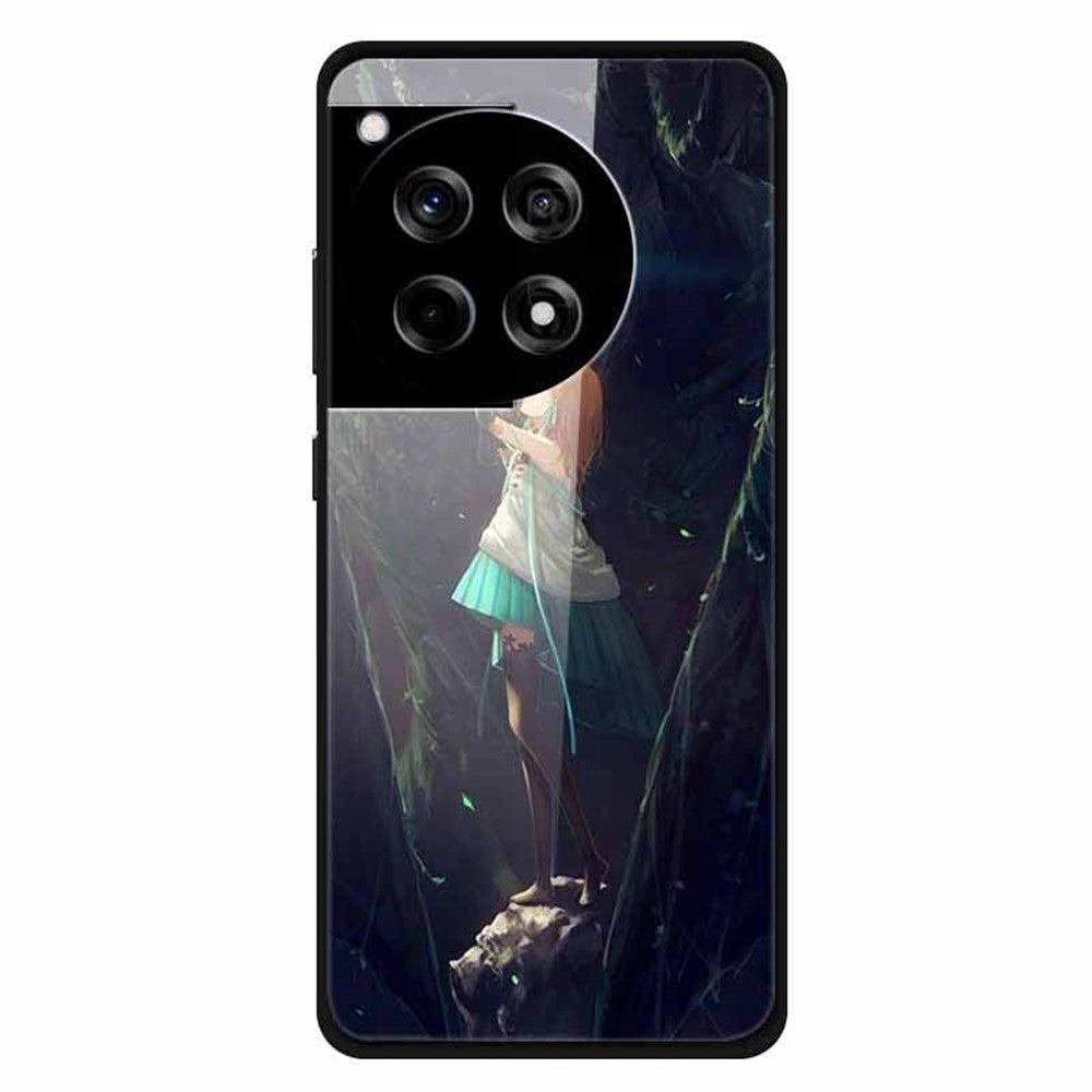 OnePlus 12R 5G / Ace 3 5G-skal Snyggt mönster PC+TPU+härdat glas Mobilskal