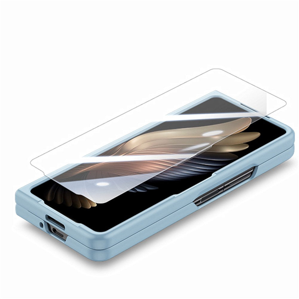 For Samsung Galaxy Z Fold6 5G Case Rubberized PC Phone Cover with Tempered Glass Film