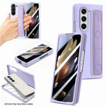For Samsung Galaxy Z Fold6 5G Case Anti-Drop Wristband Leather+PC Phone Cover with Screen Film