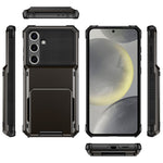 For Samsung Galaxy S24 FE Case PC+TPU Dual Layer Back Phone Cover with Card Holder