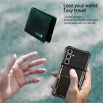 For Samsung Galaxy S24 FE Case PC+TPU Dual Layer Back Phone Cover with Card Holder