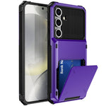 Samsung Galaxy S24 FE-skal PC+TPU-skal med dubbla lager och korthållare