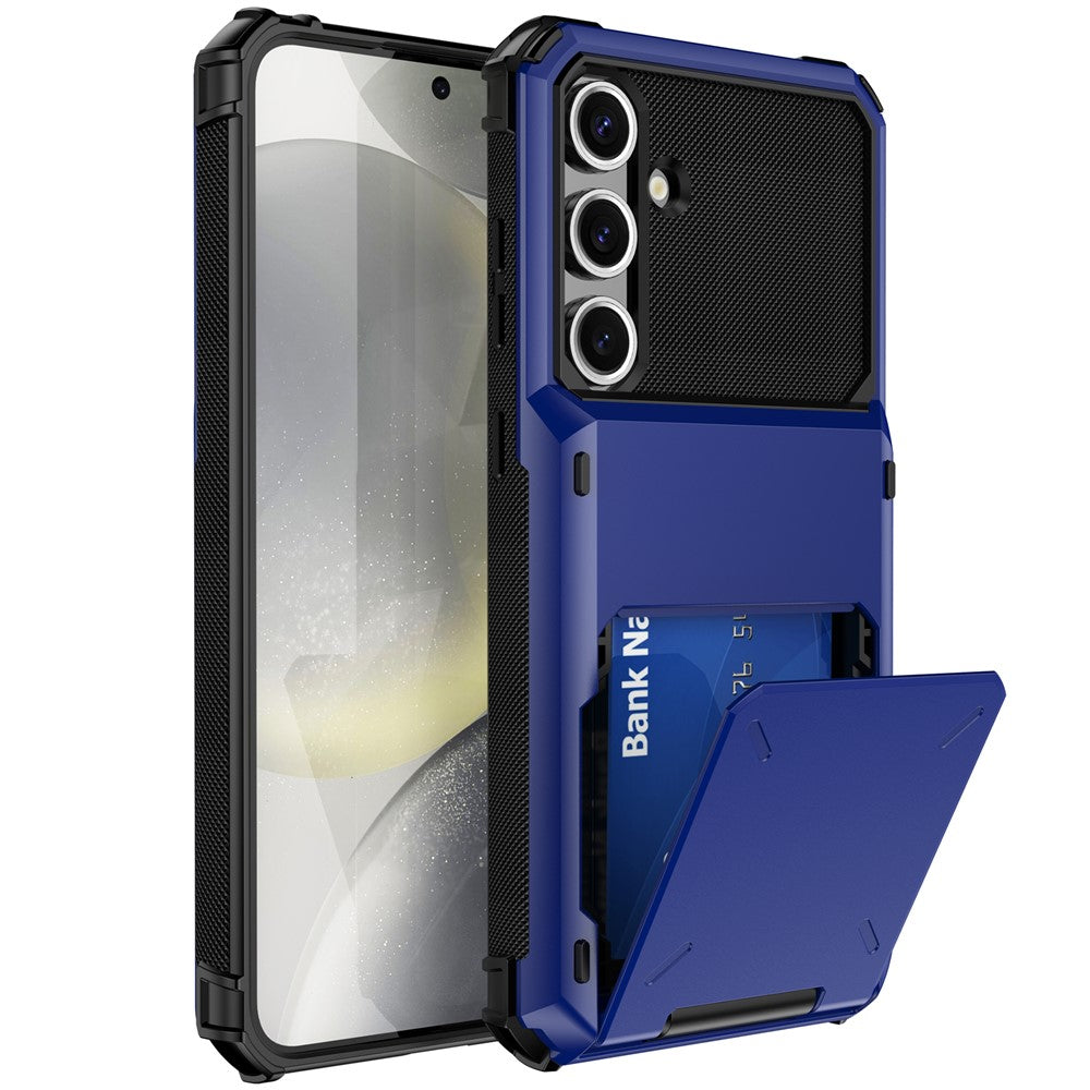 Samsung Galaxy S24 FE-skal PC+TPU-skal med dubbla lager och korthållare