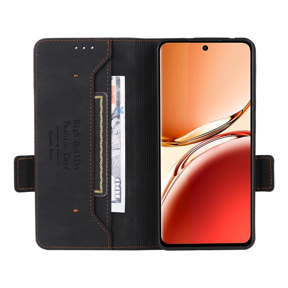 For Oppo Reno12 F 5G Case Hardware Decor Leather Wallet Phone Cover
