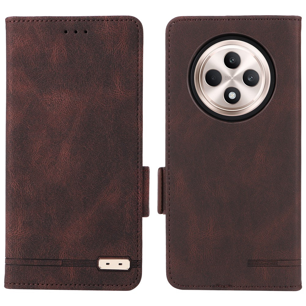 For Oppo Reno12 F 5G Case Hardware Decor Leather Wallet Phone Cover