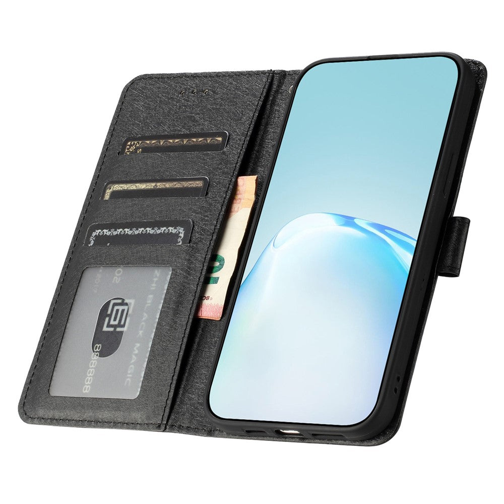 For Xiaomi Poco C61 4G / Redmi A3 4G Case Wallet Stand Leather Silk Texture Phone Cover