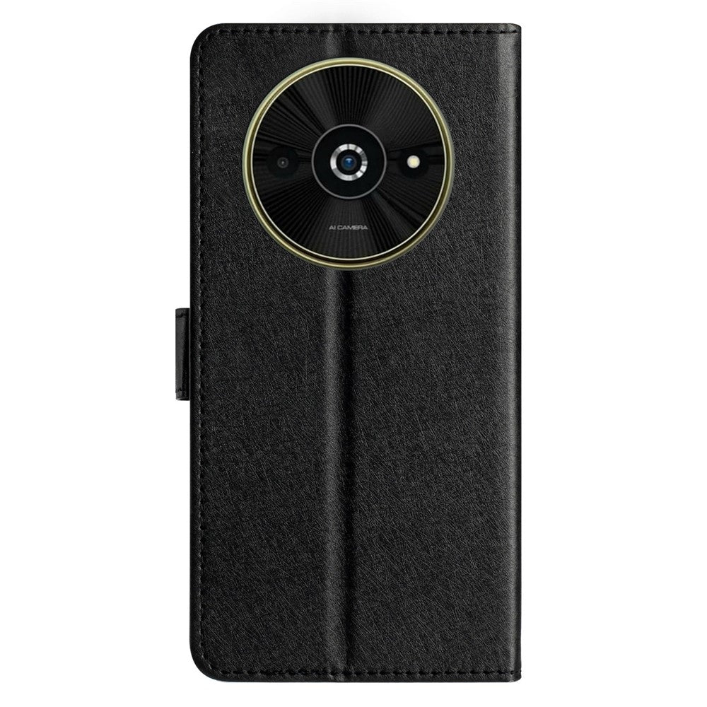 For Xiaomi Poco C61 4G / Redmi A3 4G Case Wallet Stand Leather Silk Texture Phone Cover