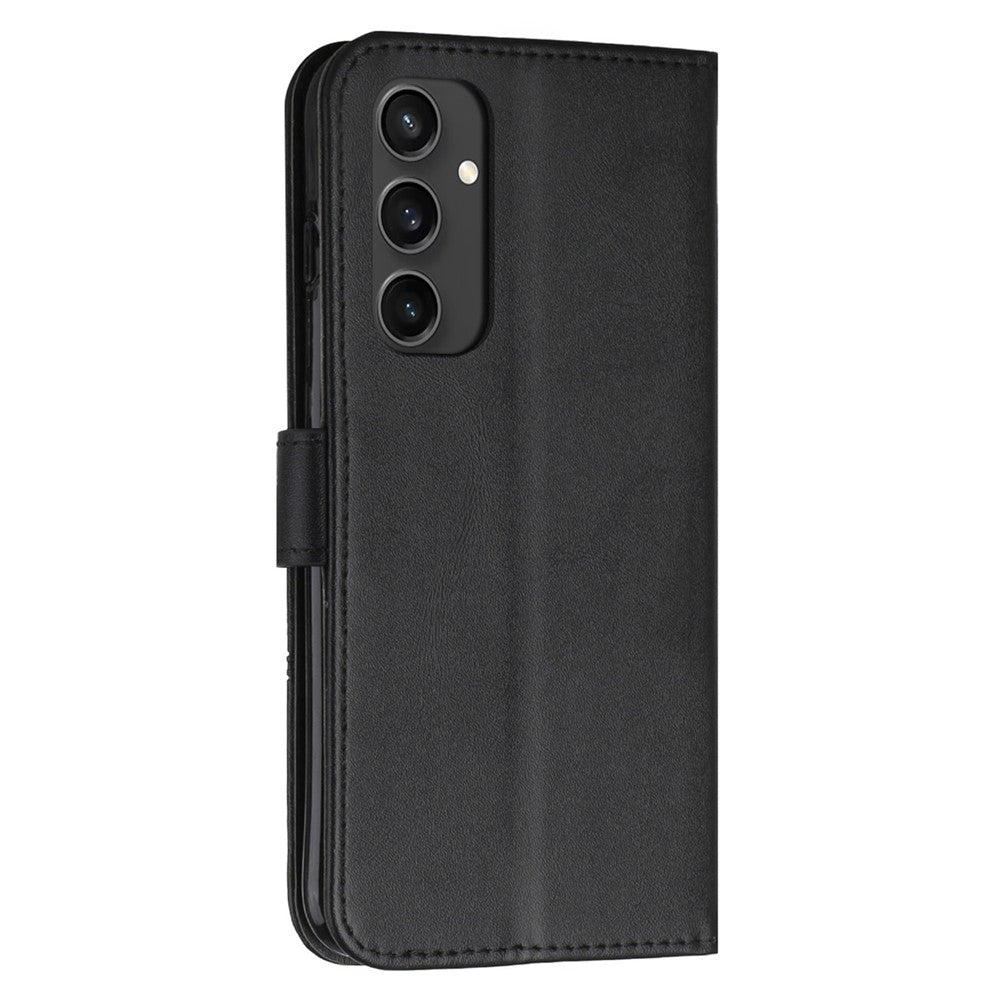 For Samsung Galaxy S24 FE Case Leather Phone Cover Stand Card Holder Slots Wrist Strap