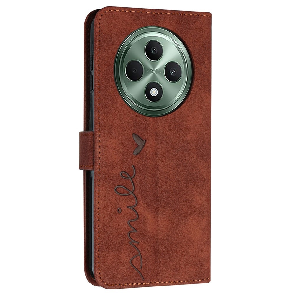 For Oppo Reno12 F 5G Case PU Leather Stand Wrist Strap Purse Phone Cover