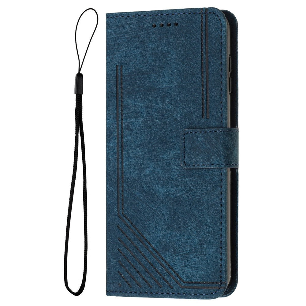 For Oppo Reno12 F 5G Case Shockproof Wallet PU Leather Flip Lines Phone Cover
