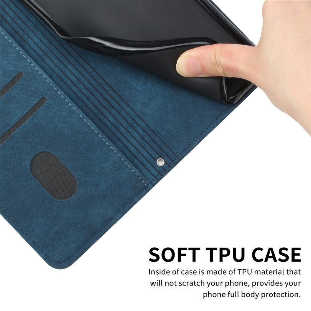 For Oppo Reno12 F 5G Case Shockproof Wallet PU Leather Flip Lines Phone Cover