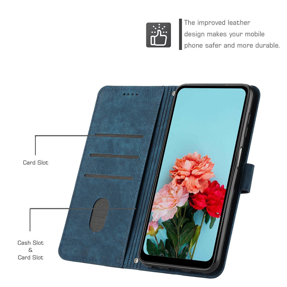 For Oppo Reno12 F 5G Case Shockproof Wallet PU Leather Flip Lines Phone Cover
