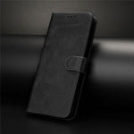 For Samsung Galaxy S24 FE Case PU Leather Purse Calf Texture Phone Cover with Hand Strap