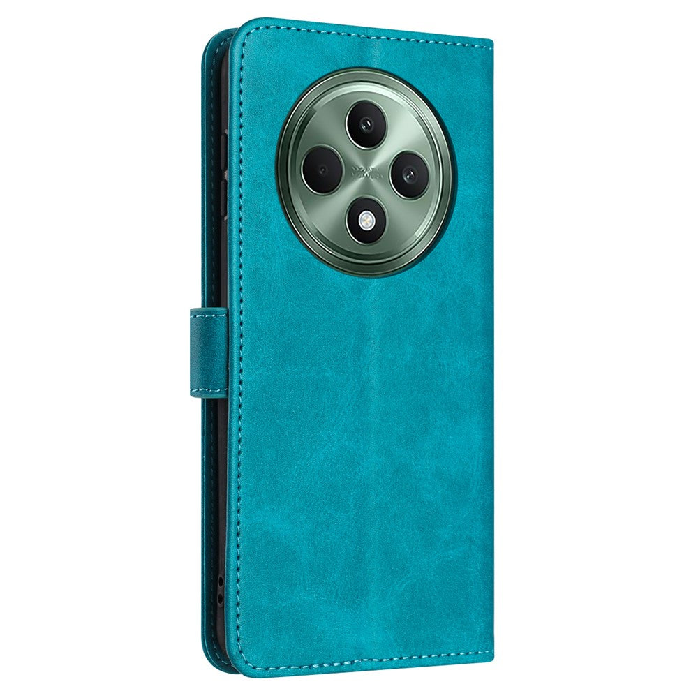 For Oppo Reno12 F 5G Case Calf Texture PU Leather Phone Cover Magnetic Clasp Handbag