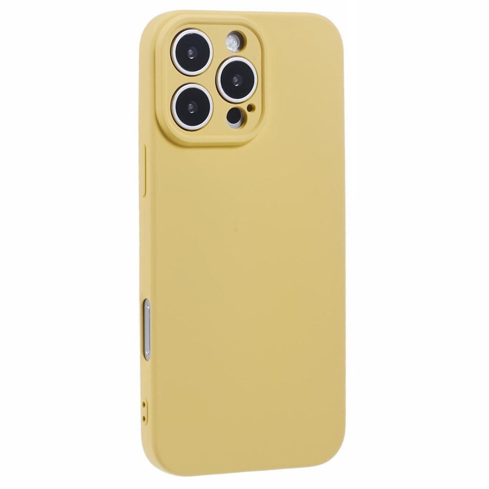 För iPhone 16 Pro Fodral TPU Baksida Mjukt Anti-Repskyddande Foder av Fiber Telefonskal