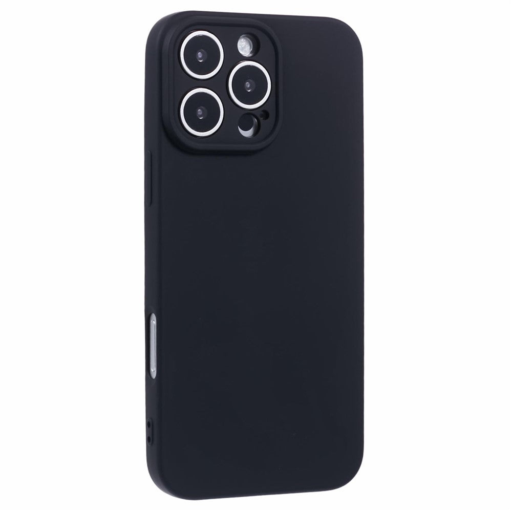 För iPhone 16 Pro Fodral TPU Baksida Mjukt Anti-Repskyddande Foder av Fiber Telefonskal