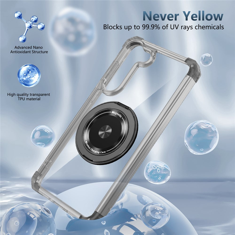 For Samsung Galaxy S23+ Case Magnetic Case Ring Holder PC+TPU Phone Cover
