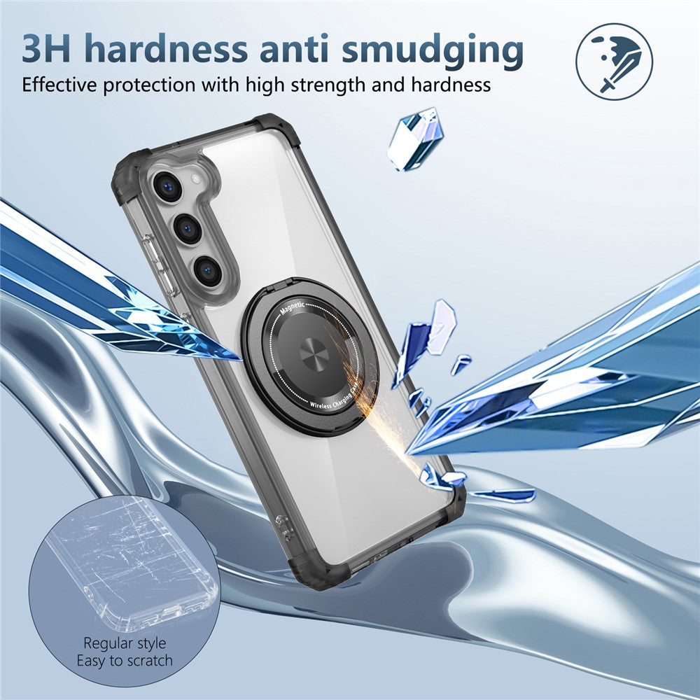 For Samsung Galaxy S23+ Case Magnetic Case Ring Holder PC+TPU Phone Cover