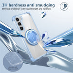 For Samsung Galaxy S23 Case  Magnetic Finger Grip Kickstand PC+TPU Clear Phone Cover