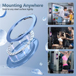 For Samsung Galaxy S23 Case  Magnetic Finger Grip Kickstand PC+TPU Clear Phone Cover