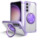 For Samsung Galaxy S23 Case  Magnetic Finger Grip Kickstand PC+TPU Clear Phone Cover