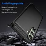Til Samsung Galaxy S24 FE Etui Kulfiber Tekstur Børstet TPU Telefoncover