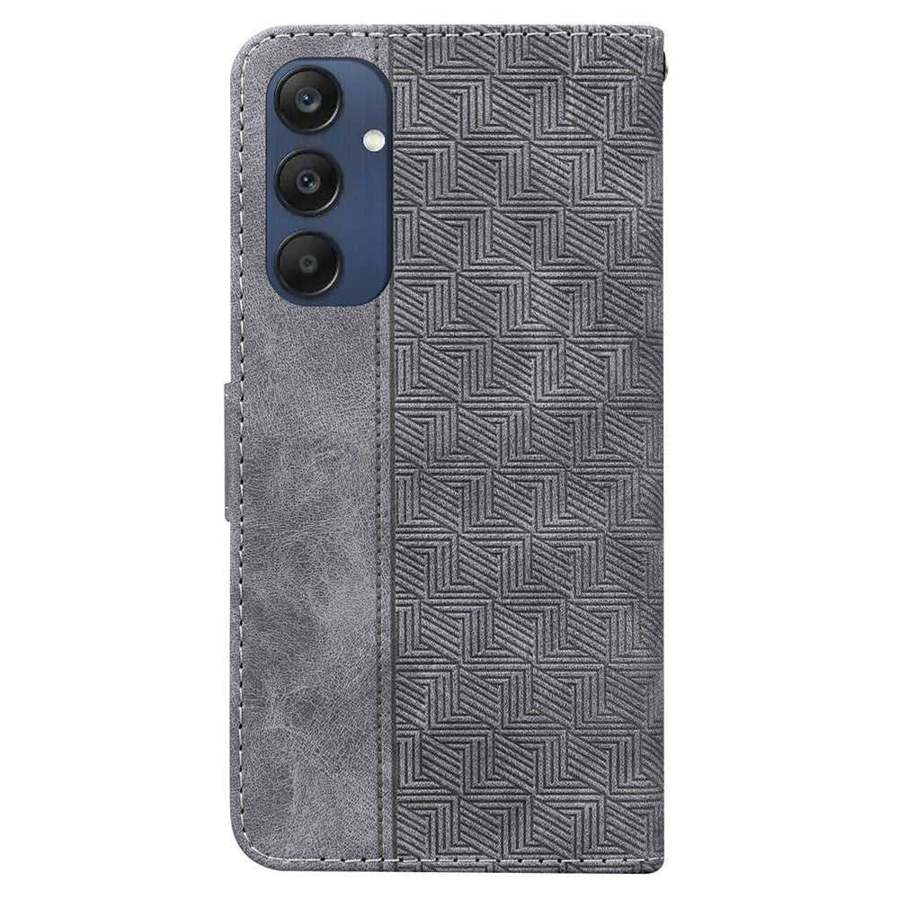 Til Samsung Galaxy M35 5G Telefoncover Geometrisk Mønster Læder Flip Wallet Cover
