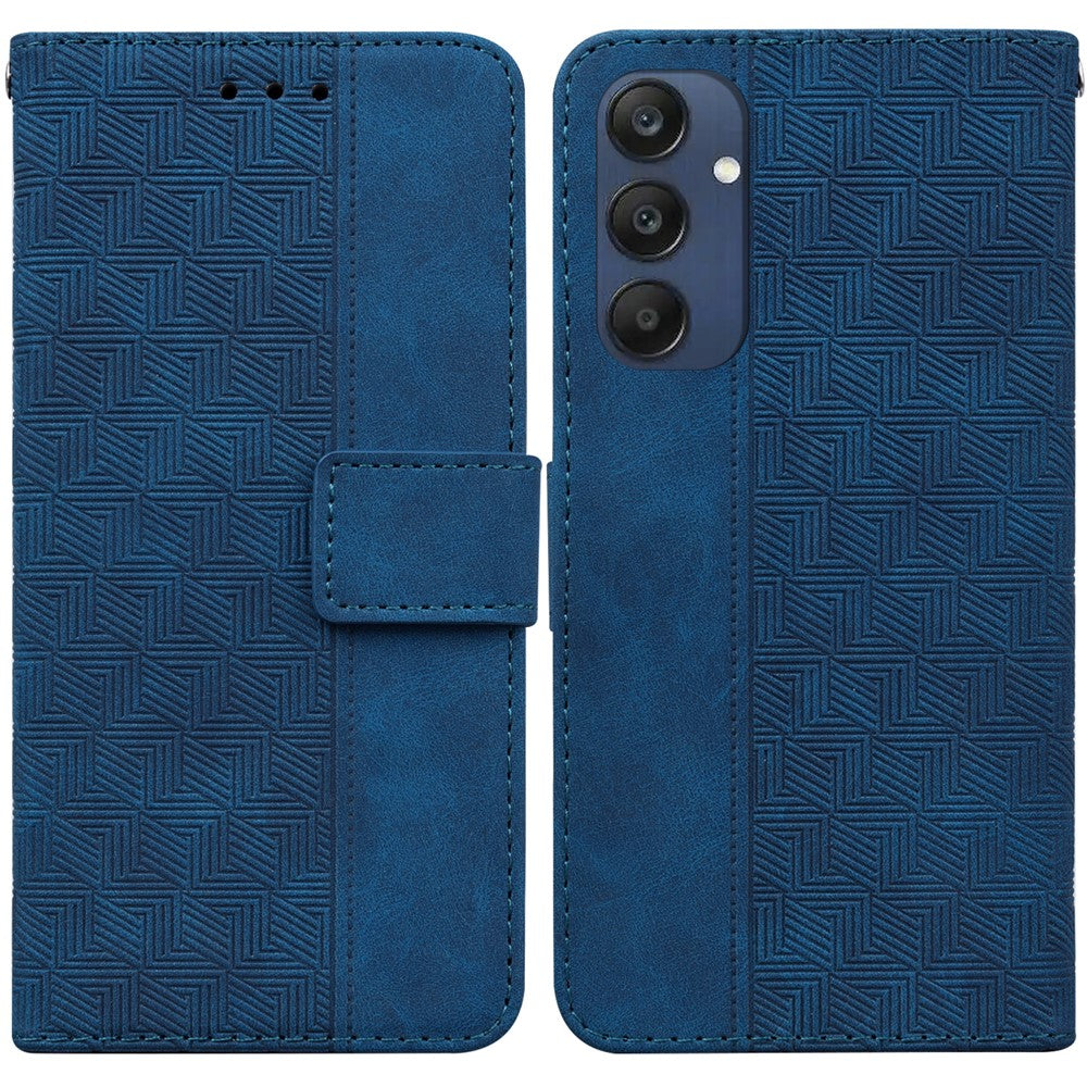 Til Samsung Galaxy M35 5G Telefoncover Geometrisk Mønster Læder Flip Wallet Cover
