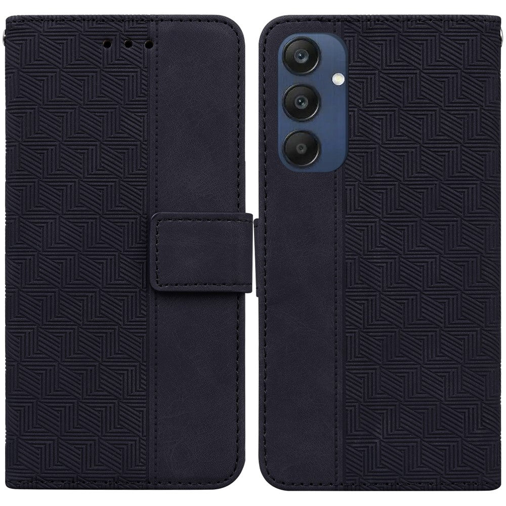 Til Samsung Galaxy M35 5G Telefoncover Geometrisk Mønster Læder Flip Wallet Cover