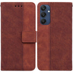 Til Samsung Galaxy M35 5G Telefoncover Geometrisk Mønster Læder Flip Wallet Cover