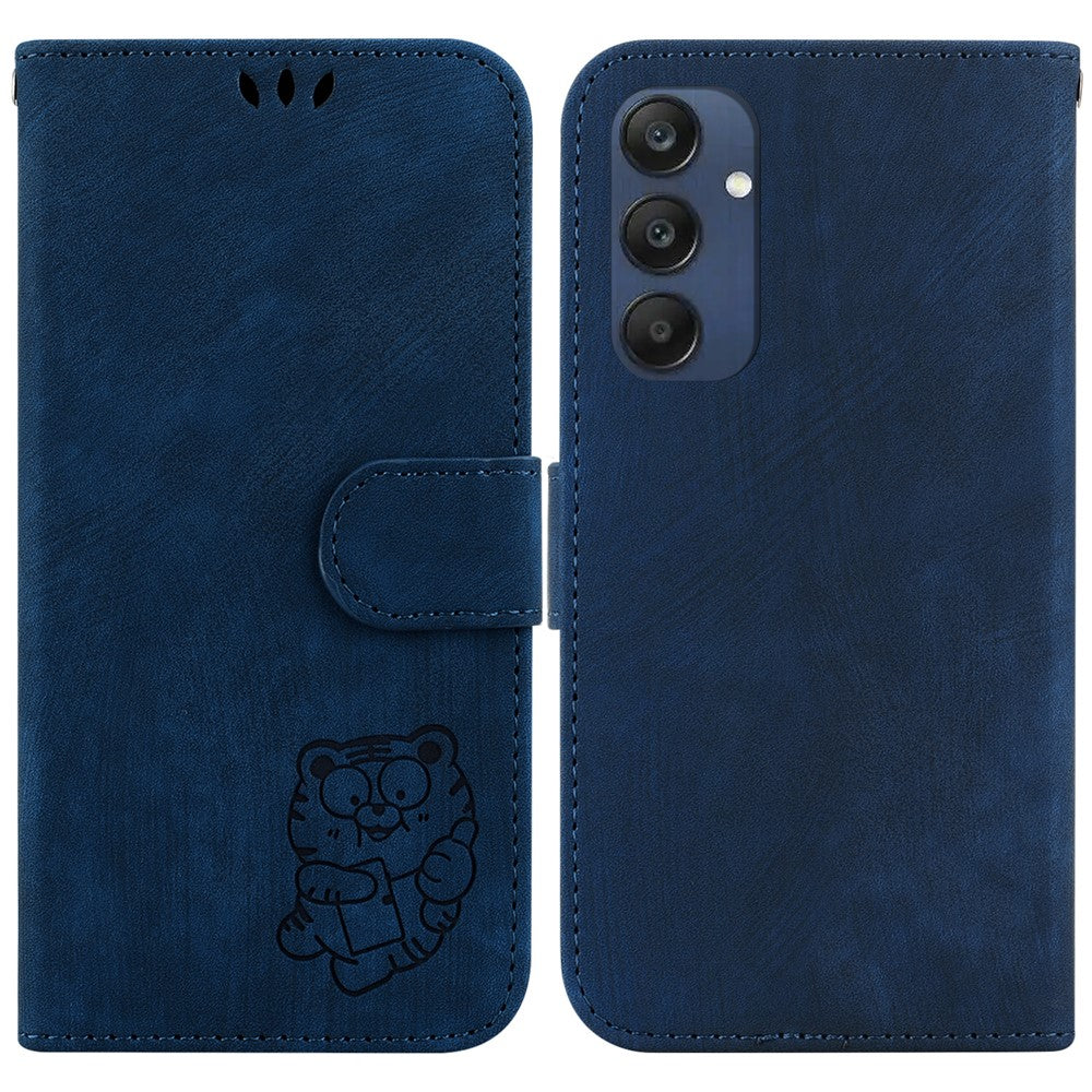 Til Samsung Galaxy M35 5G Pung-Etui Læder Telefoncover Sødt Tiger Aftryk