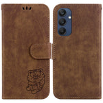 Til Samsung Galaxy M35 5G Pung-Etui Læder Telefoncover Sødt Tiger Aftryk