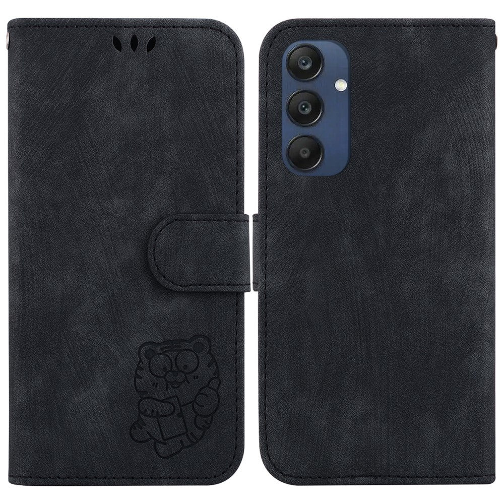 Til Samsung Galaxy M35 5G Pung-Etui Læder Telefoncover Sødt Tiger Aftryk