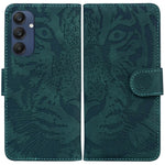 For Samsung Galaxy M35 5G Phone Case Leather Wallet Cover Tiger Imprint