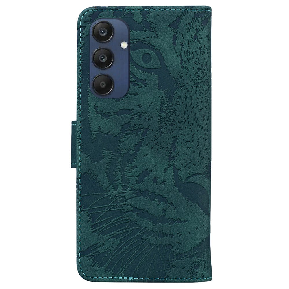 For Samsung Galaxy M35 5G Phone Case Leather Wallet Cover Tiger Imprint